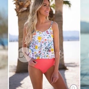 Brand New DM Fashion Peplum Swim Top M
